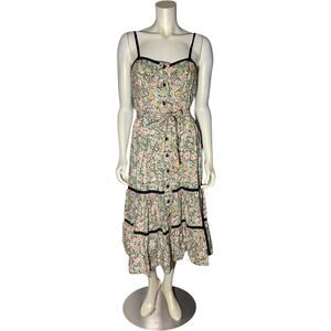 Vintage Terri Juniors California Floral Prairie Sundress Size 13